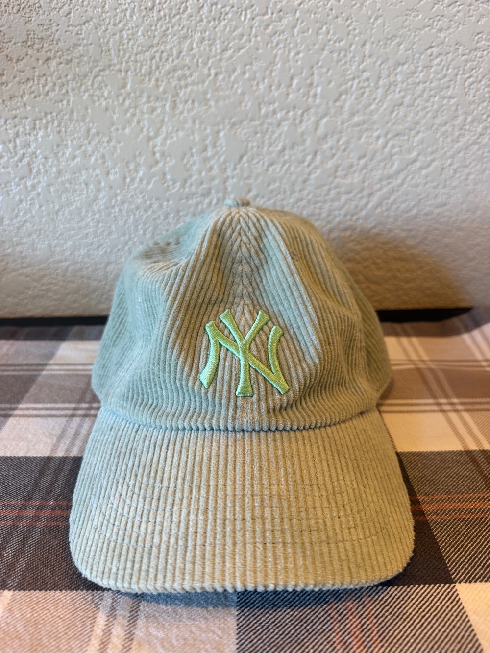 ‘47 Brand Green Corduroy Embroidered NY Yankees Baseball Cap